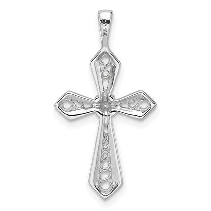 10K White Gold 10K Cross Pendant Mounting