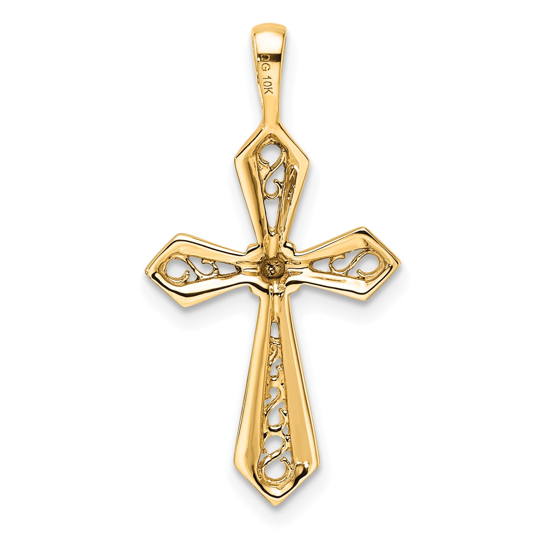 10K Yellow Gold 10K Passion Cross Pendant Mounting