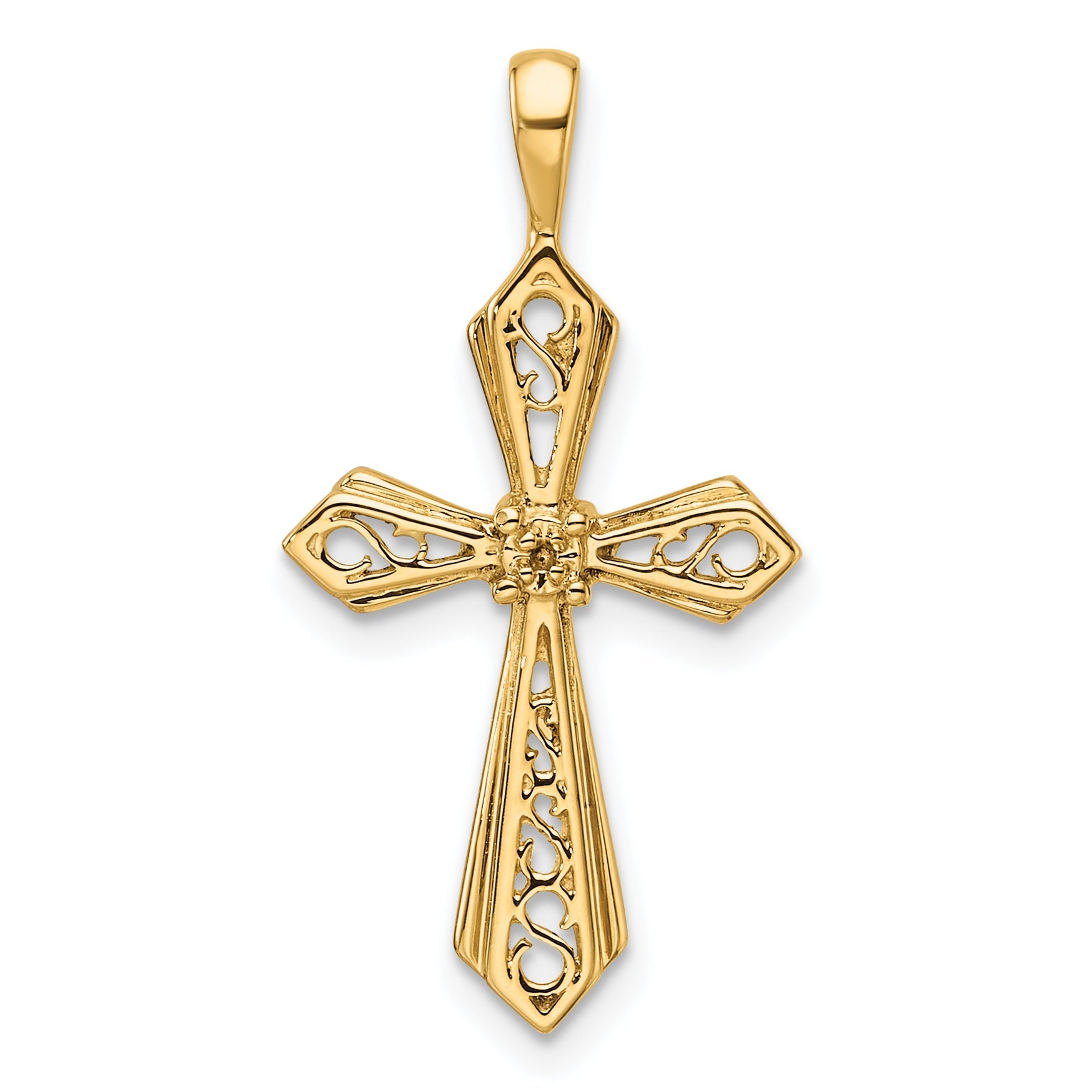 10K Yellow Gold 10K Passion Cross Pendant Mounting