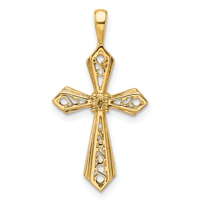 10K Yellow Gold 10K Passion Cross Pendant Mounting