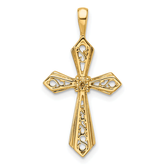 10K Yellow Gold 10K Passion Cross Pendant Mounting