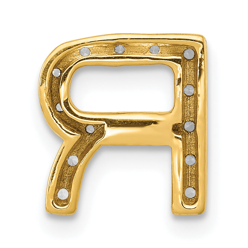 10K Yellow Gold 10K Diamond Letter R Initial Charm – goldia.ca
