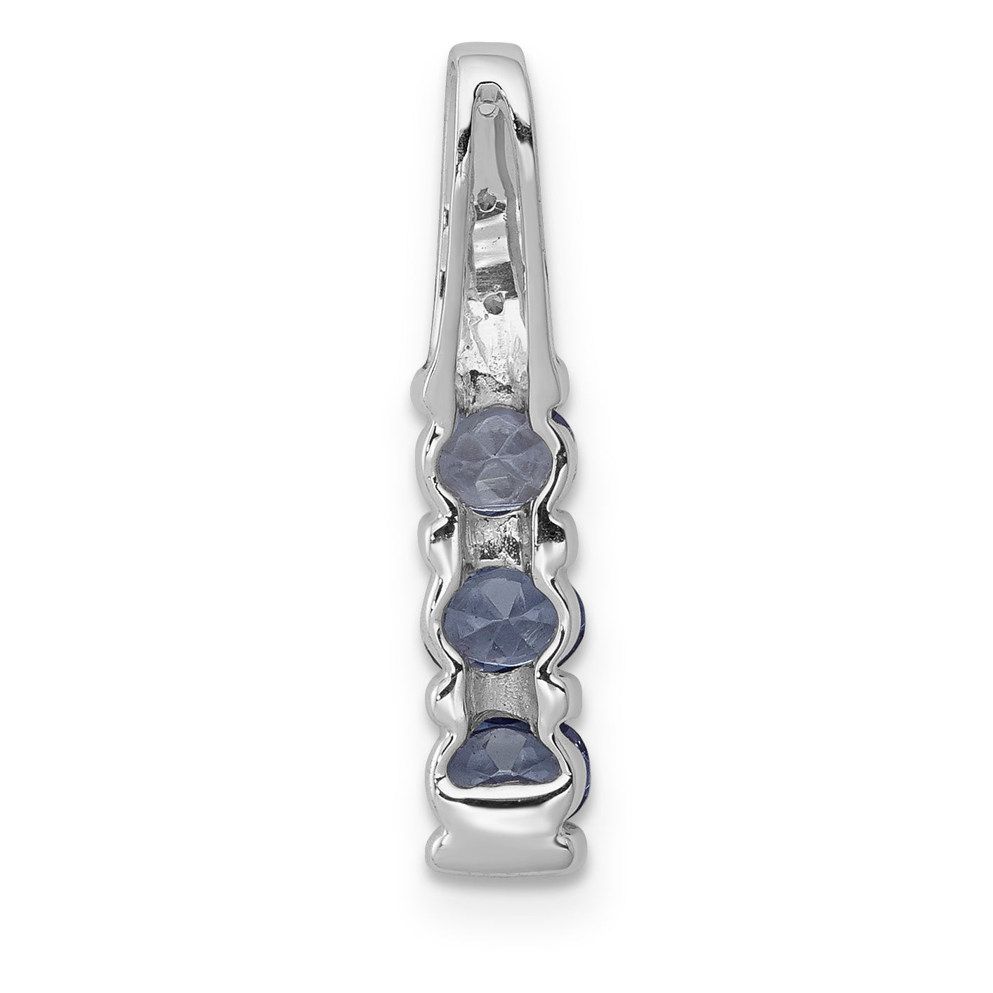 14k White Gold 14k White Gold .60 Tanzanite and Diamond Chain Slide