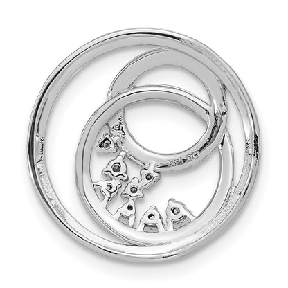 14k Two-tone Two Tone 1/5 Ct. Lab Grown Diamond VS/SI+ G+ Circle Cluster Chain Slide Pendant