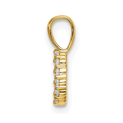 14k Yellow Gold 1/10 Ct. Lab Grown Diamond VS/SI+ G+ Letter D Initial Pendant
