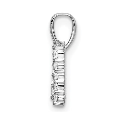 14k White Gold 1/6 Ct. Lab Grown Diamond VS/SI+ G+ Letter N Initial Pendant