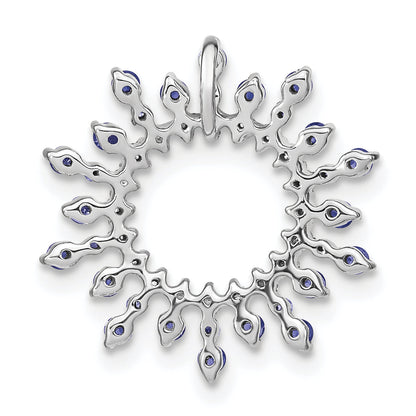 14k White Gold 14k White Gold Tanzanite and Diamond Snowflake Chain Slide