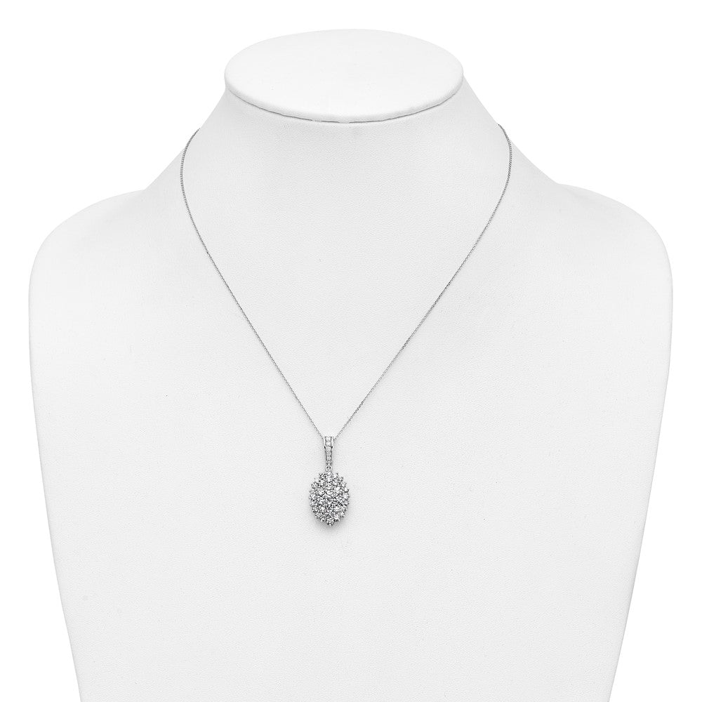 14K White Gold 2.51Ct Vs/Si+ G+ Lab Grown Diamond Necklace