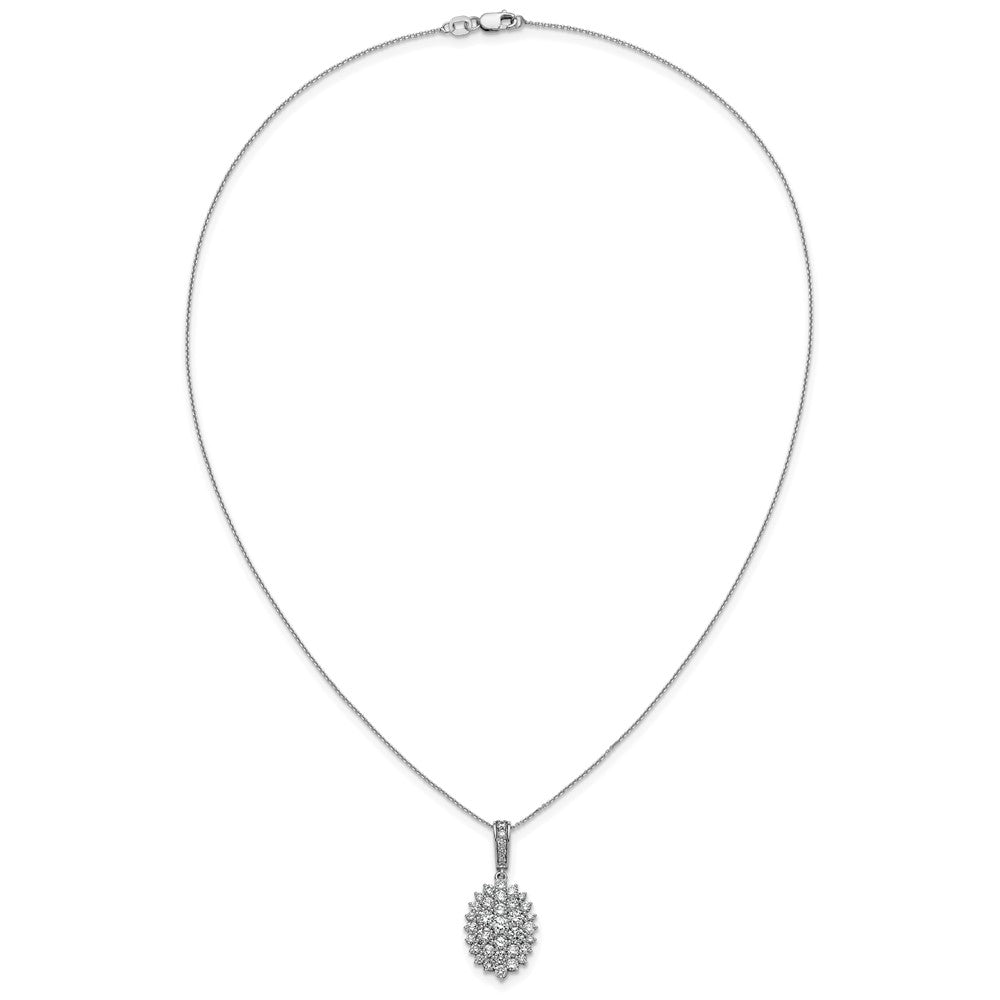 14K White Gold 2.51Ct Vs/Si+ G+ Lab Grown Diamond Necklace