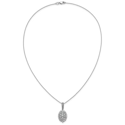 14K White Gold 2.51Ct Vs/Si+ G+ Lab Grown Diamond Necklace