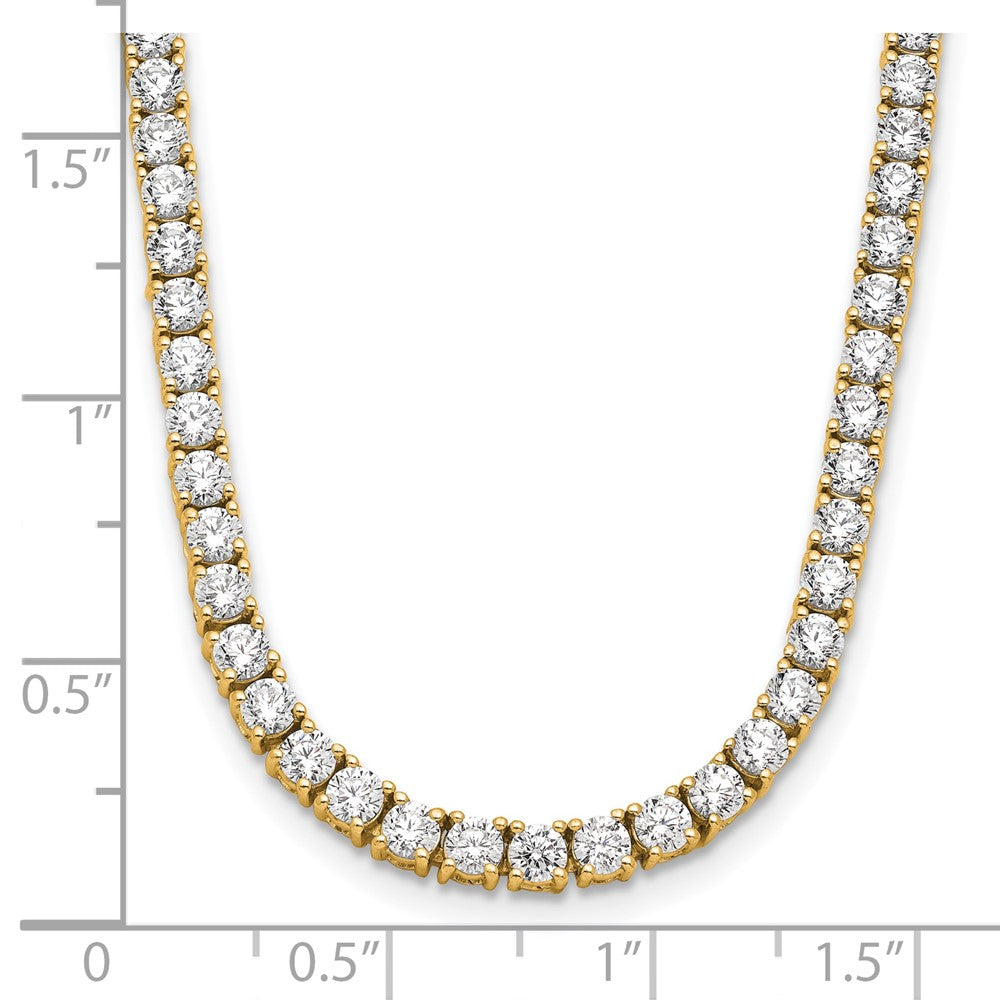 14k Yellow Gold 14ky Lab Grown Diamond VS/SI+ G+ Tennis Necklace