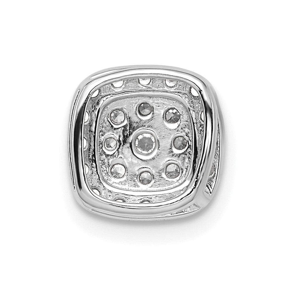 14k White Gold 3/8 Ct. Lab Grown Diamond VS/SI+ G+ Complete Chain Slide Pendant