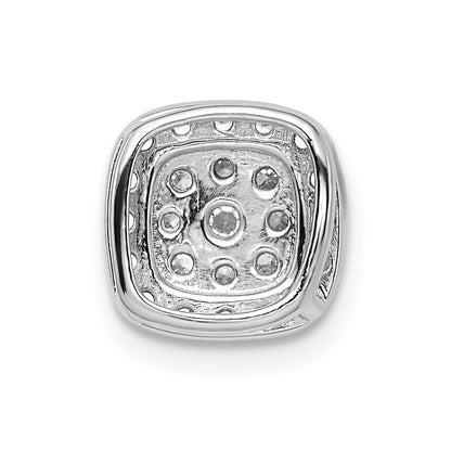 14k White Gold 3/8 Ct. Lab Grown Diamond VS/SI+ G+ Complete Chain Slide Pendant