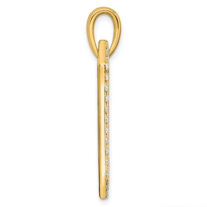 14K Yellow Gold True Origin Men'S 1 Carat Lab Grown Diamond Vs D E F Dog Tag Pendant