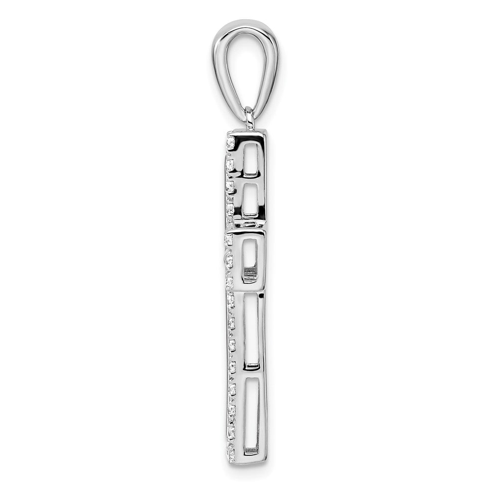 14K White Gold True Origin 1 Carat Lab Grown Diamond Vs D E F Cross Pendant