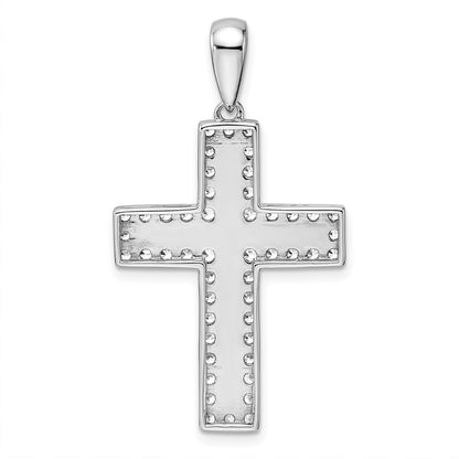 14K White Gold True Origin 1 Carat Lab Grown Diamond Vs D E F Cross Pendant