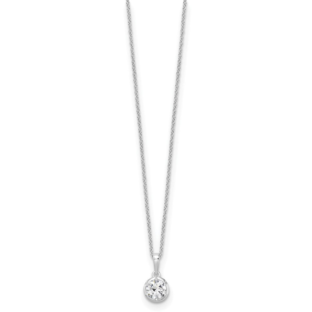 14K White Gold True Origin 5/8 Carat Lab Grown Diamond Vs Def 18 Inch Solitaire Pendant Necklace