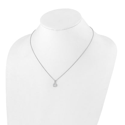 14K White Gold True Origin 3/4 Carat Lab Grown Diamond Vs Def 18 Inch Solitaire Pendant Necklace