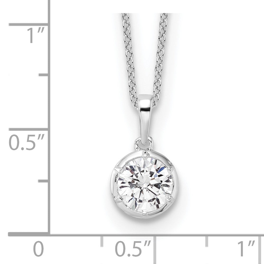 14K White Gold True Origin 1 Carat Lab Grown Diamond Vs Def 18 Inch Solitaire Pendant Necklace