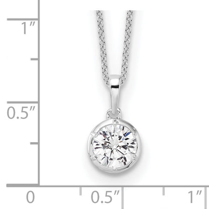 14K White Gold True Origin 1 Carat Lab Grown Diamond Vs Def 18 Inch Solitaire Pendant Necklace
