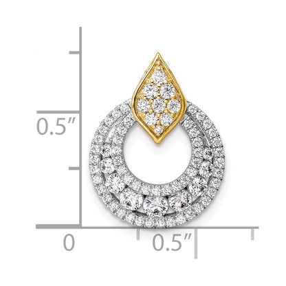 14k Two-tone Two Tone 3/4 Ct. Lab Grown Diamond VS/SI+ G+ Fancy Chain Slide Pendant