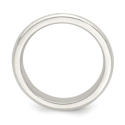 Sterling Silver 4mm Beveled Edge Size 10 Band