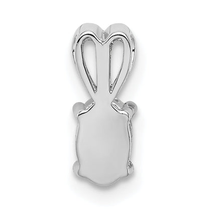 Sterling Silver Rhodium-Plated White Topaz Pendant