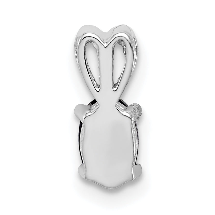 Sterling Silver Rhodium-Plated Created Sapphire Pendant