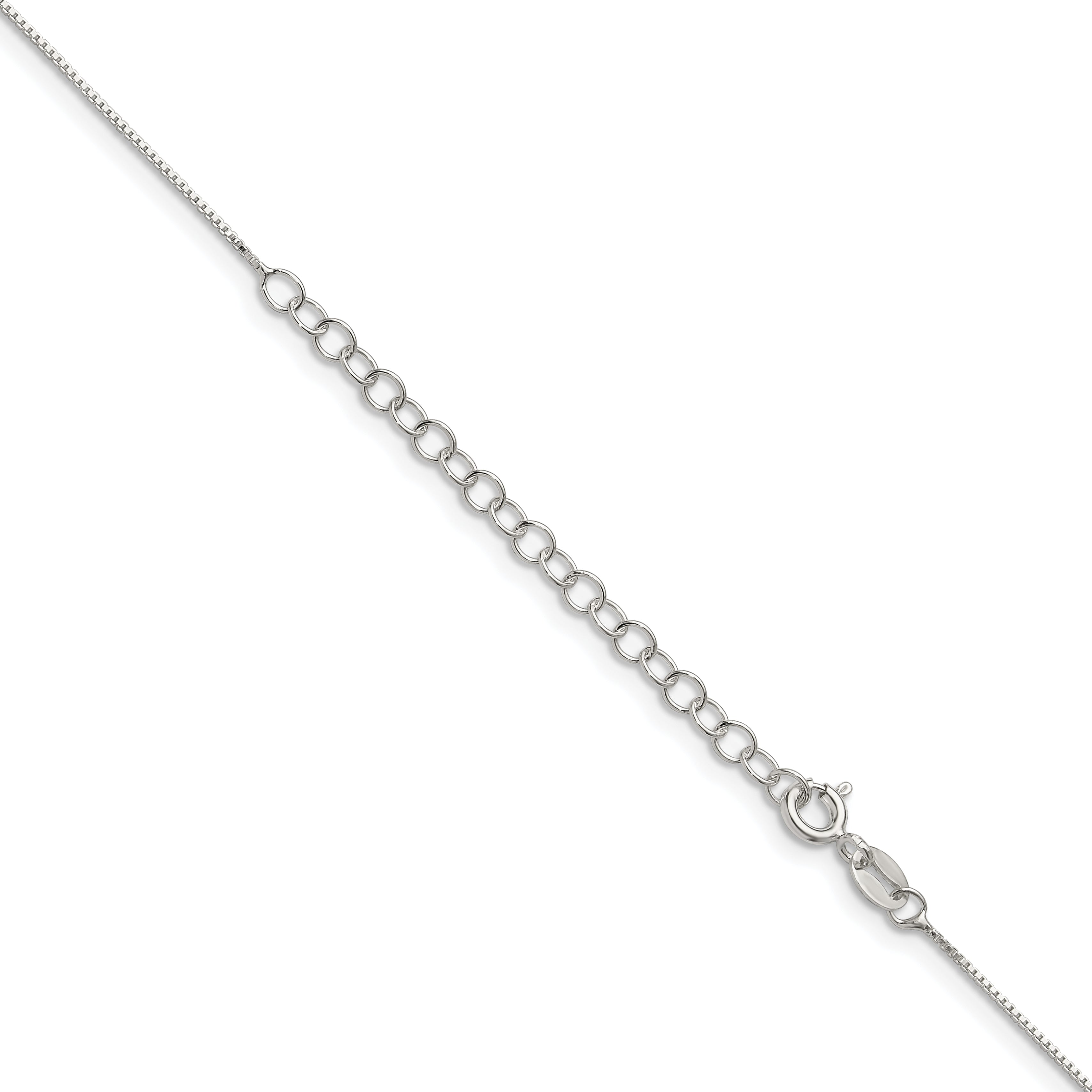 18 Inch Sterling Silver .6mm Box Chain W/2In Ext.
