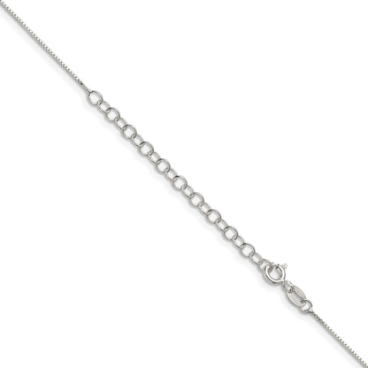 18 Inch Sterling Silver .6mm Box Chain W/2In Ext.