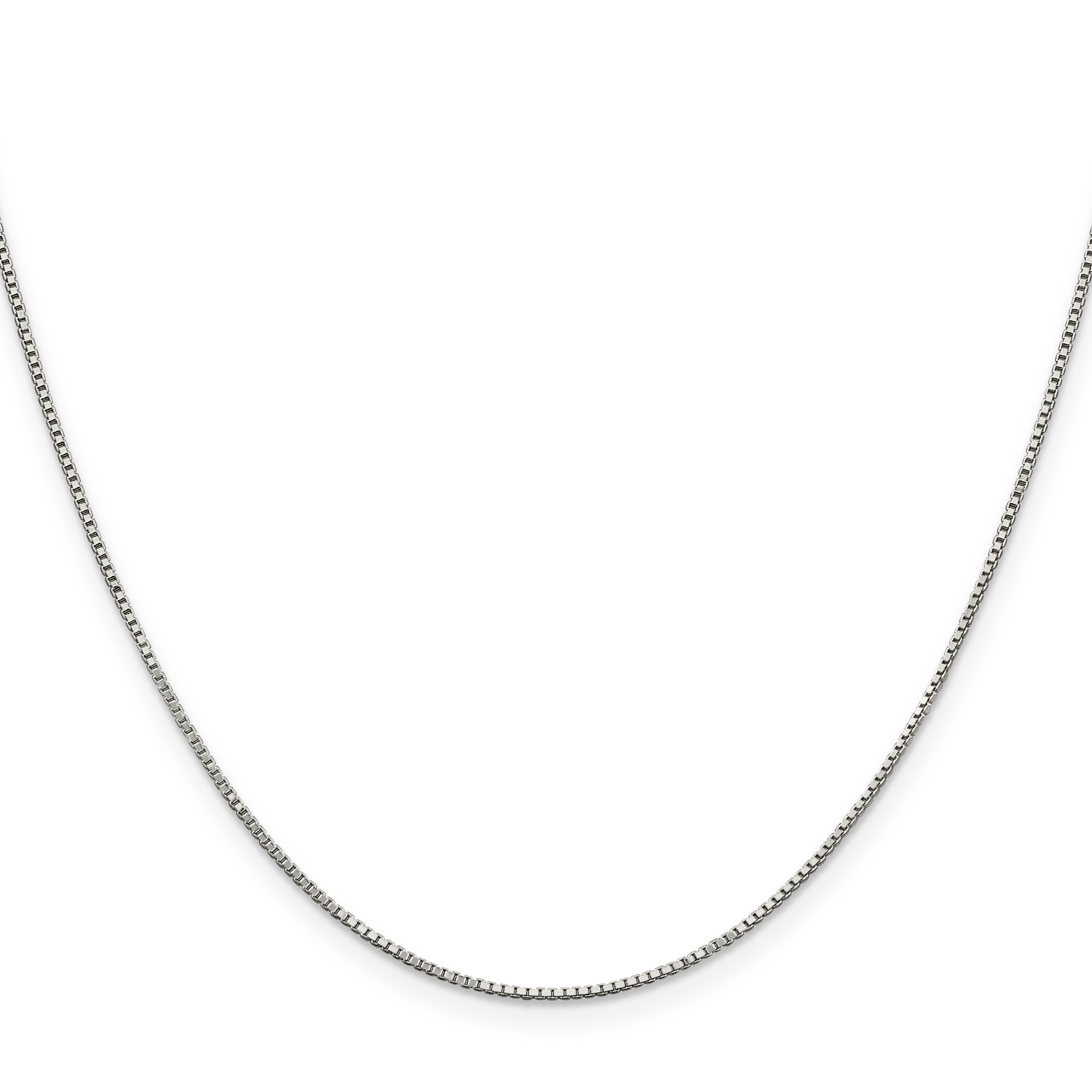 18 Inch Sterling Silver .9mm Box Chain W/2In Ext.