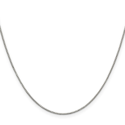 18 Inch Sterling Silver .9mm Box Chain W/2In Ext.