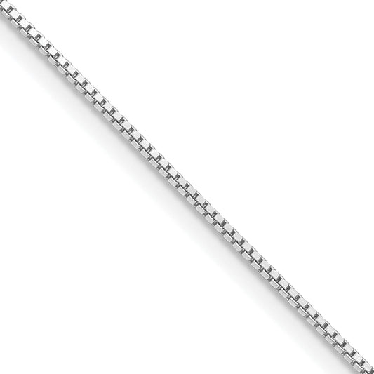 18 Inch Sterling Silver Rhodium-Plated .9mm Box Chain With A 2 Extention