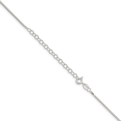 18 Inch Sterling Silver 1.1mm Box Chain W/2In Ext.