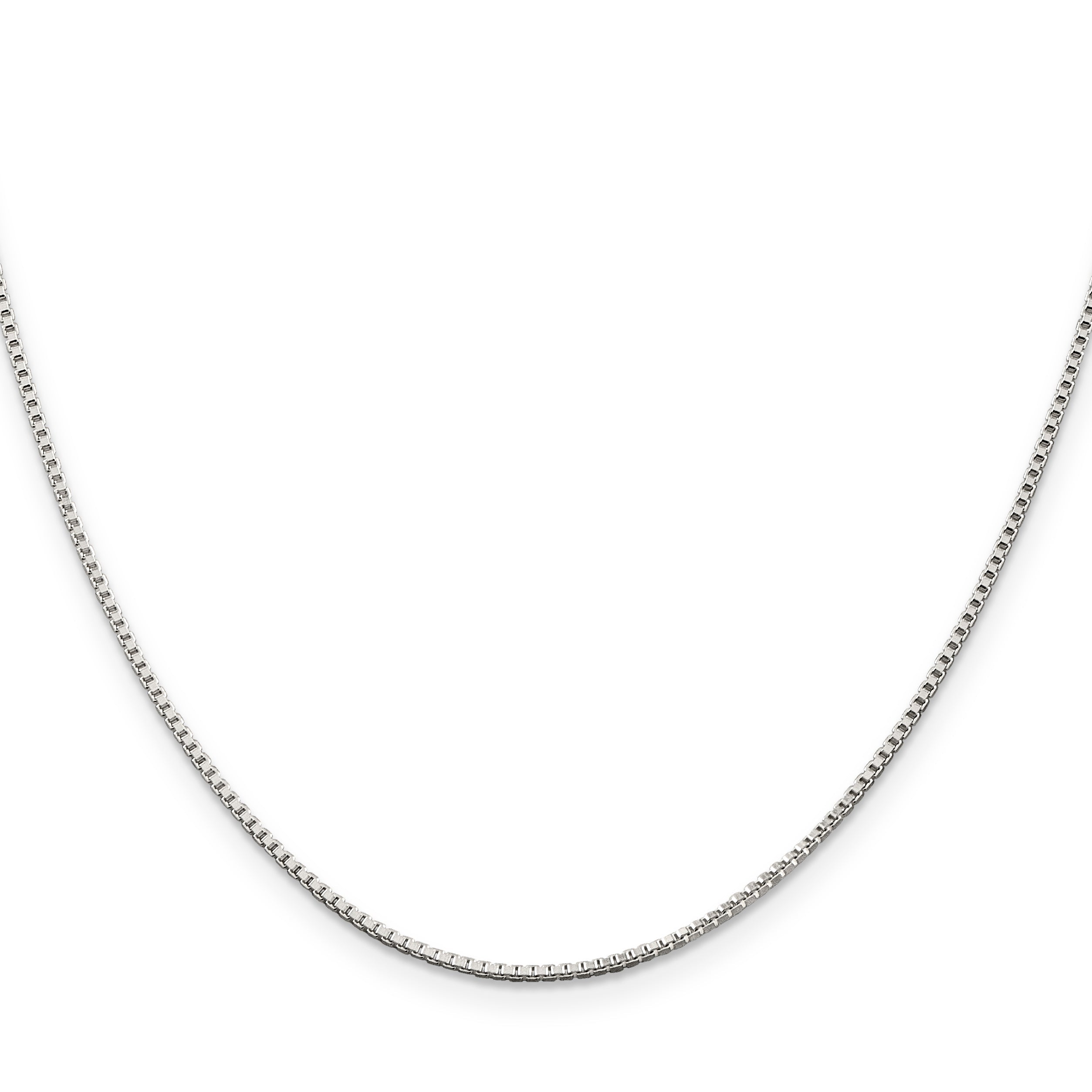 22 Inch Sterling Silver 1.25mm Box Chain Necklace