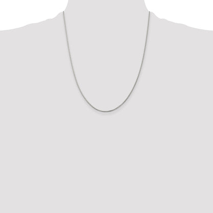 22 Inch Sterling Silver 1.25mm Box Chain Necklace