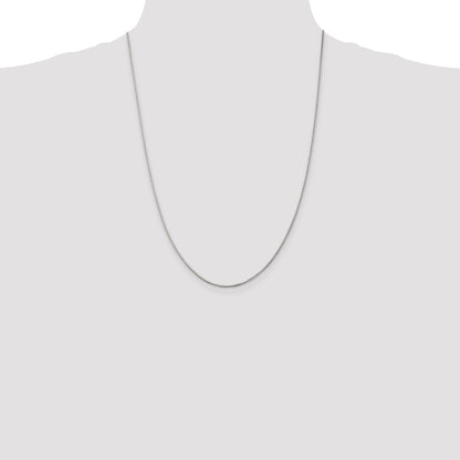 24 Inch Sterling Silver 1.25mm Box Chain Necklace