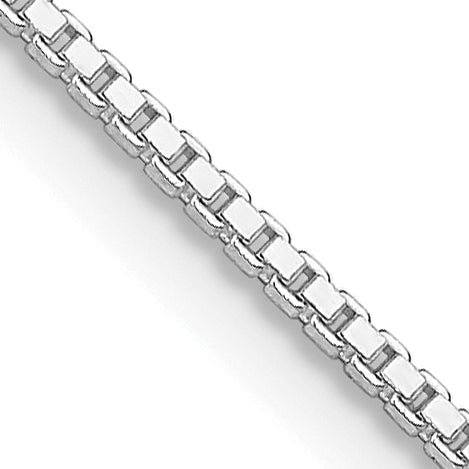 18 Inch Sterling Silver Rhodium-Plated 1.25mm Box Chain W/2In Ext.