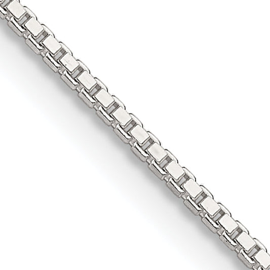 18 Inch Sterling Silver 1.25mm Box Chain W/2In Ext.