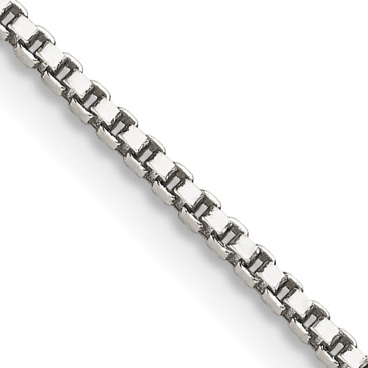 18 Inch Sterling Silver 1.4mm Box Chain W/2In Ext.