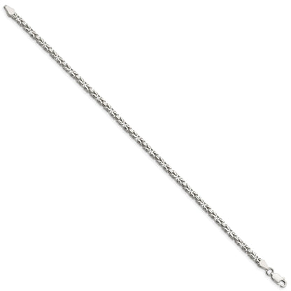 7 Inch Sterling Silver 2.5mm Byzantine Chain Bracelet