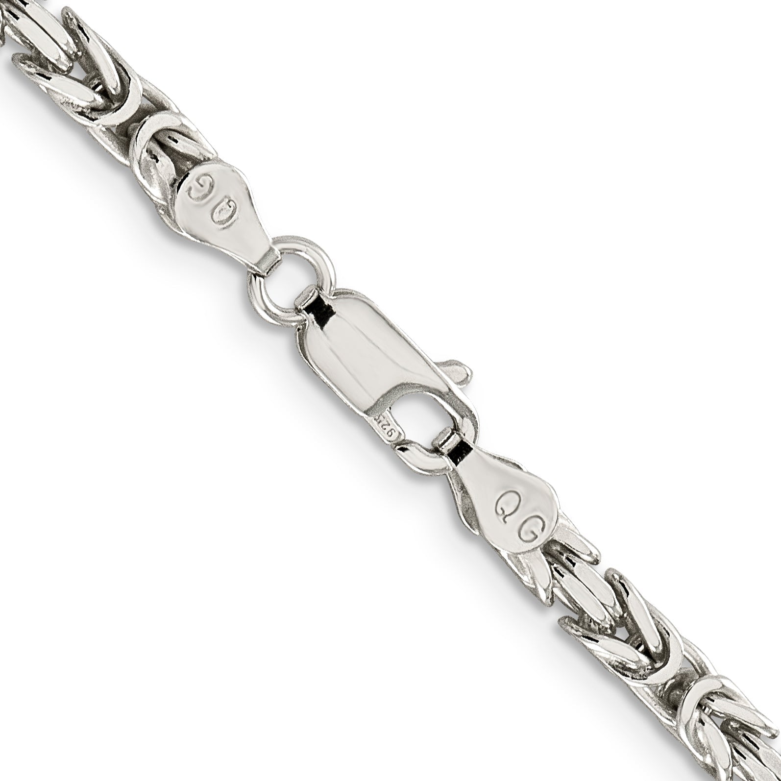 26 Inch Sterling Silver 3.25mm Byzantine Chain Necklace