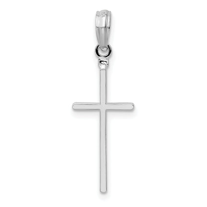 Sterling Silver De-Ani Polished Thin Latin Cross Pendant