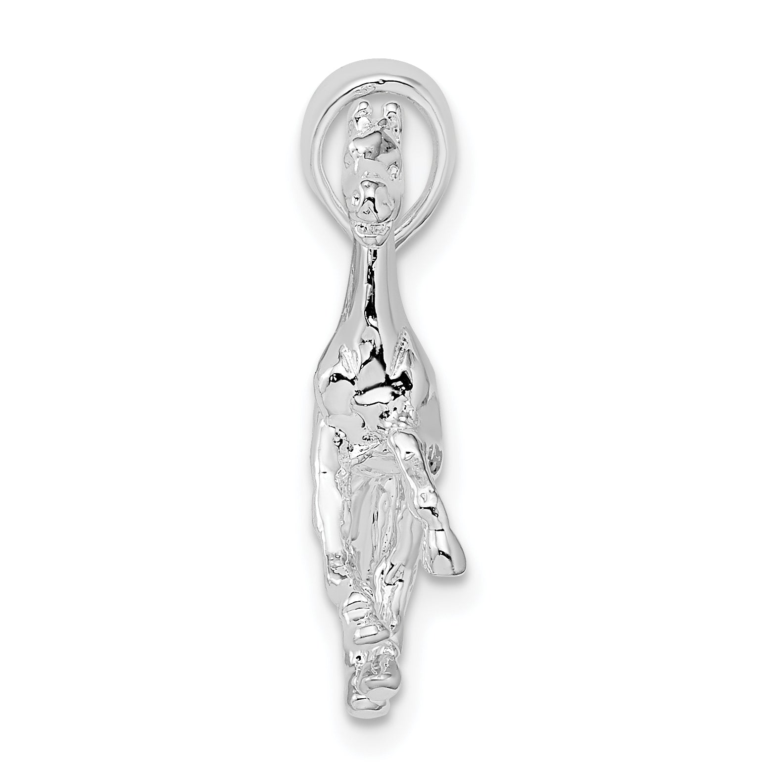 Sterling Silver De-Ani Rhodium-Plated Polished 3D Walking Horse Pendant