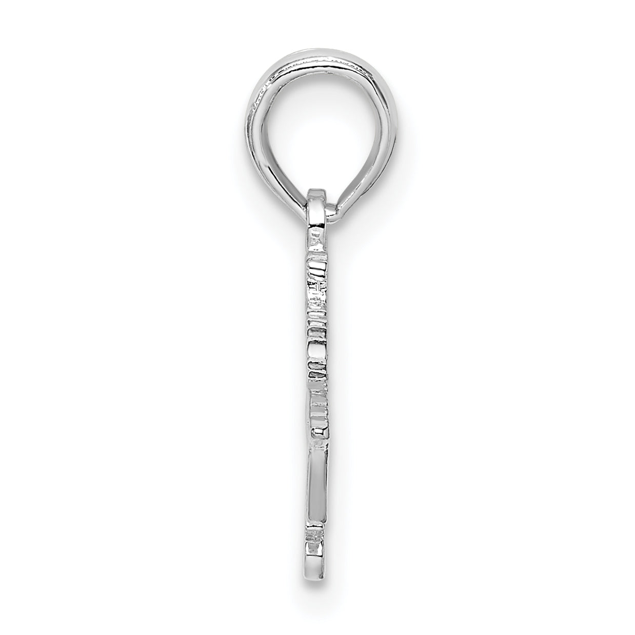 Sterling Silver De-Ani Rhodium-Plated Polished Bahamas Cruise Ship Pendant