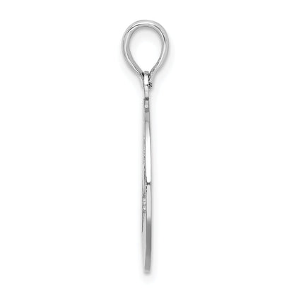 Sterling Silver De-Ani Rhodium-Plated Polished Cape Cod Cut-Out Pendant