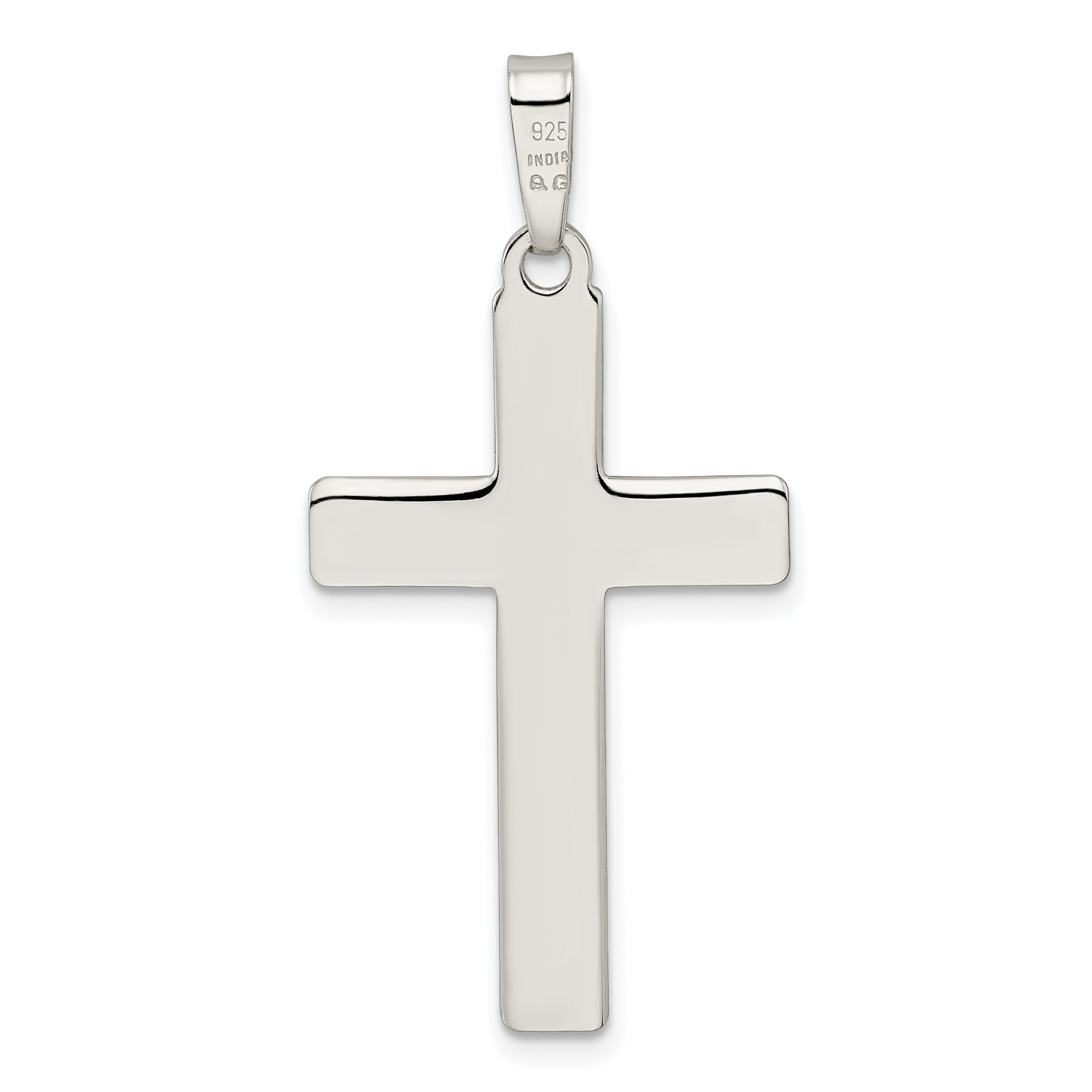 Sterling Silver Diamond-Cut Latin Cross Pendant