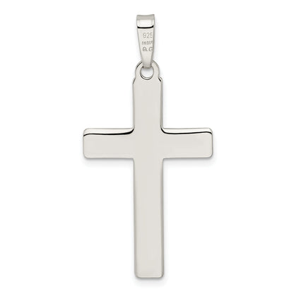 Sterling Silver Diamond-Cut Latin Cross Pendant