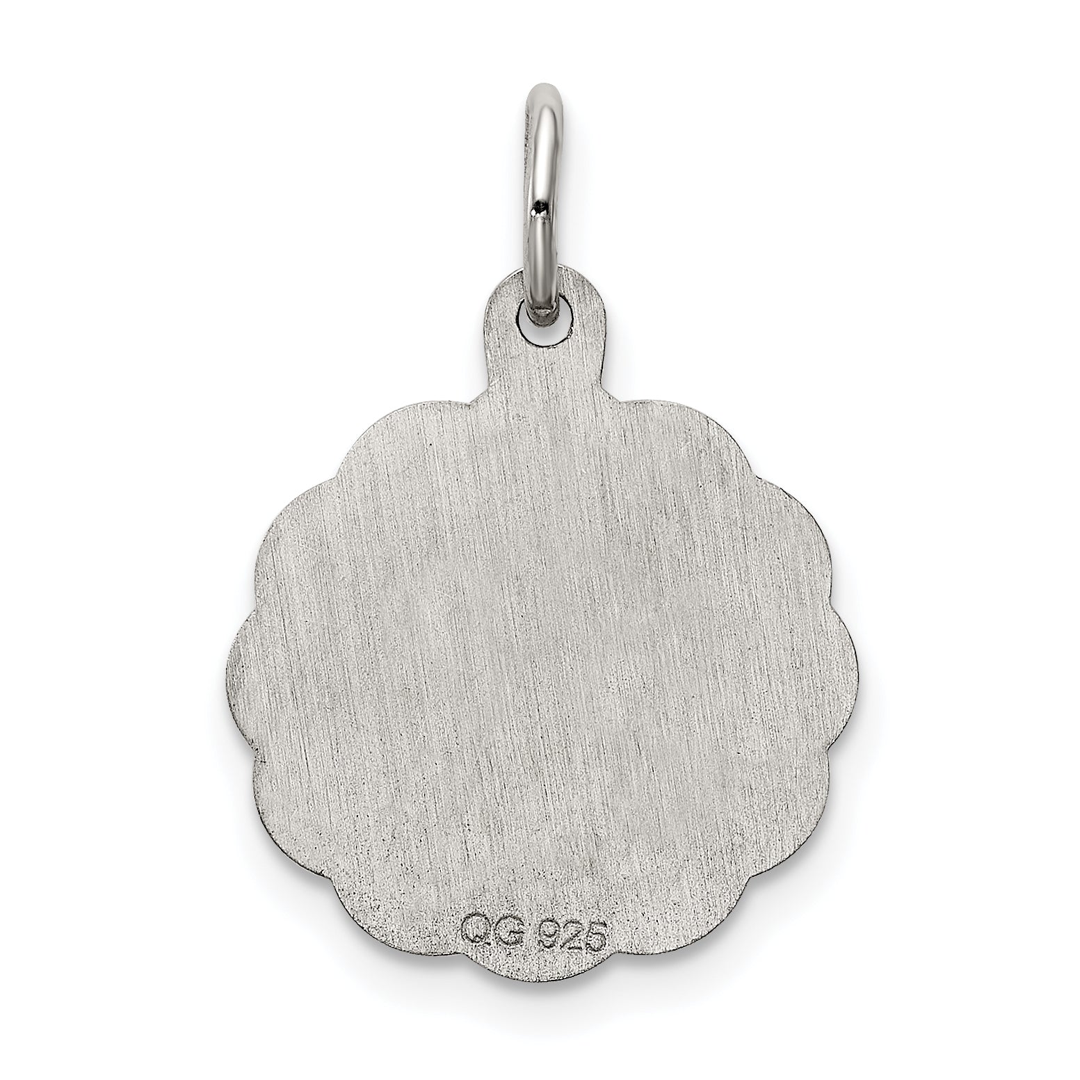 Sterling Silver Rhodium-Plated St. Christopher Medal Charm