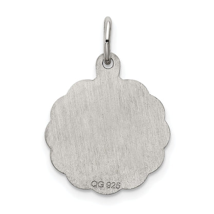 Sterling Silver Rhodium-Plated St. Christopher Medal Charm
